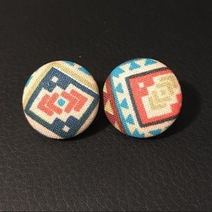 Aztec/Tribal Button Earrings
